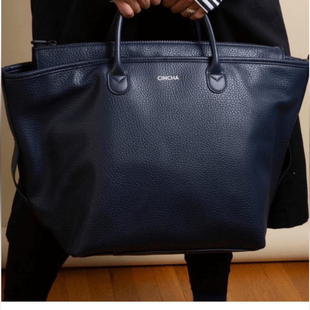 Cincha Navy Vegan Leather Go Tote BRAND NEW